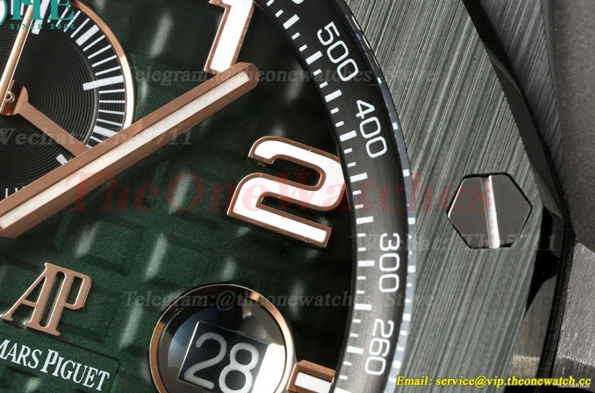 Oak 44mm Green 26405CE SS A7750 RU Royal Dial Offshore TKF 0427